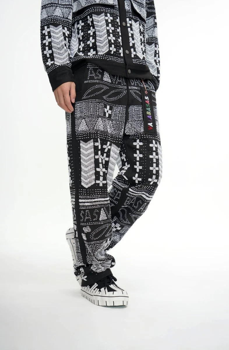 Dedication Grey Multi Hand Beaded Pants - Image 7