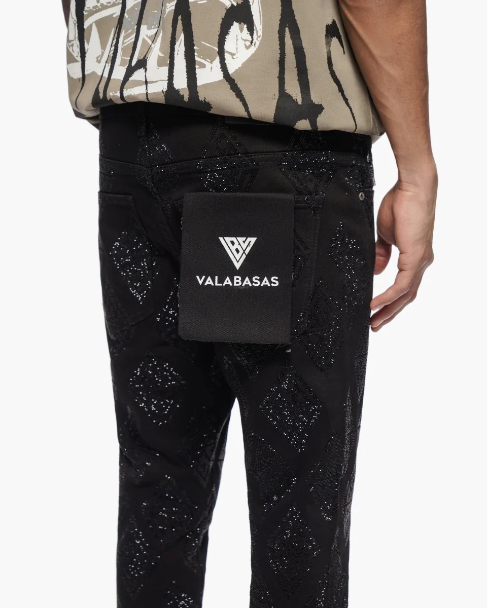 Glim Stacked Flare Jeans Black - Image 9