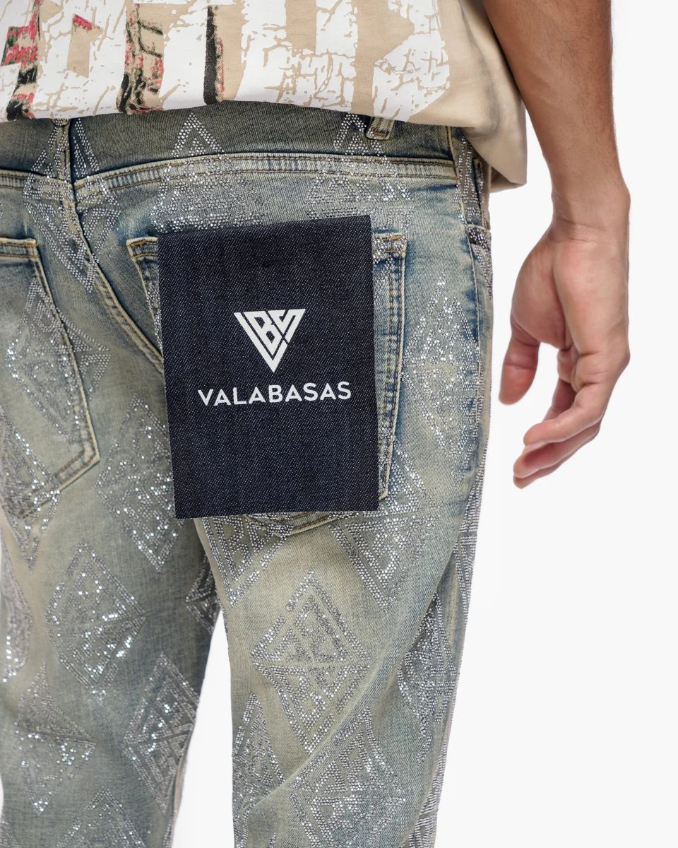 Glim Stacked Flare Jeans Vintage Wash - Image 10