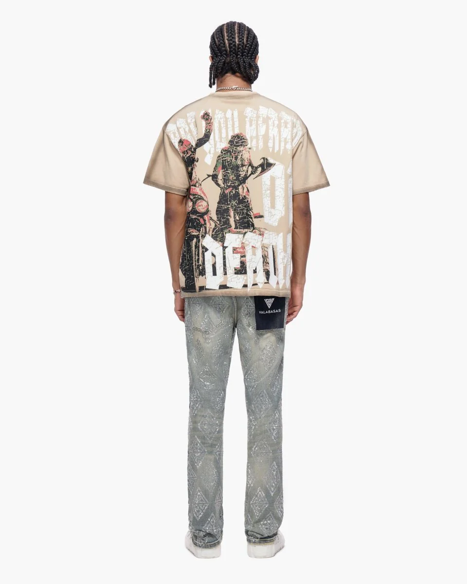 Glim Stacked Flare Jeans Vintage Wash - Image 4
