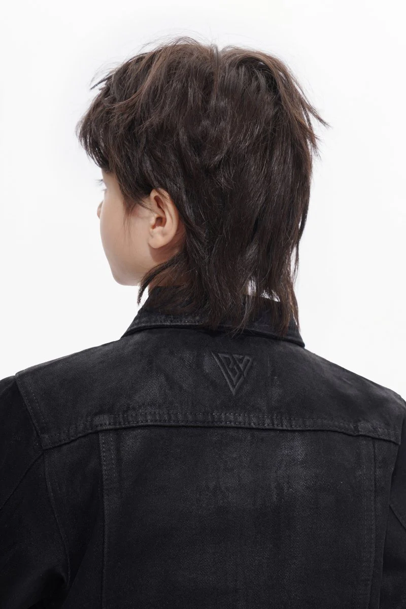 Hideout Kids Black Wash Waxed Jacket - Image 7