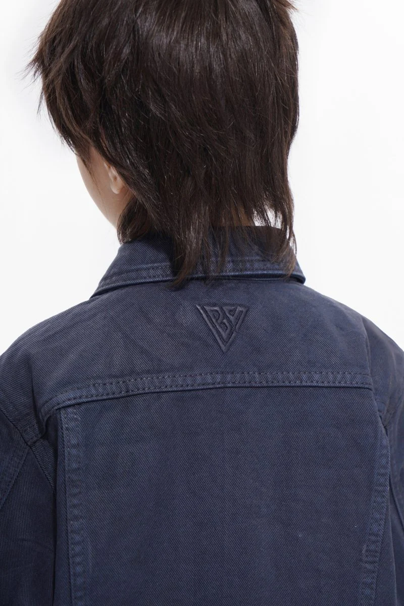 Hideout Kids Navy Waxed Jacket - Image 7
