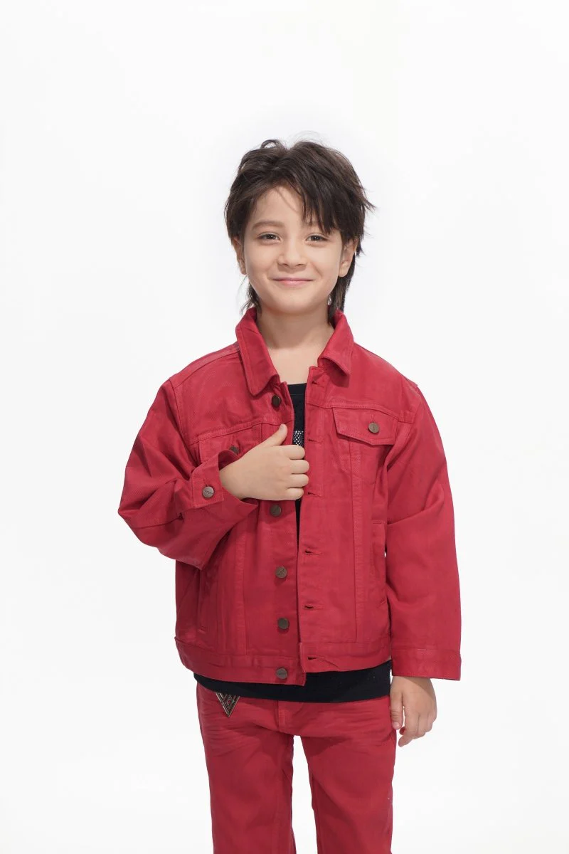 Hideout Kids Red Waxed Jacket - Image 7