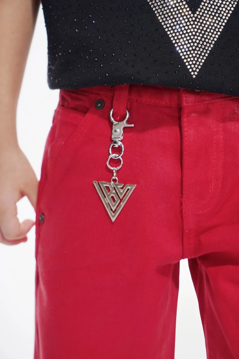 Jr. Shorts Kids Denim Red Waxed - Image 3