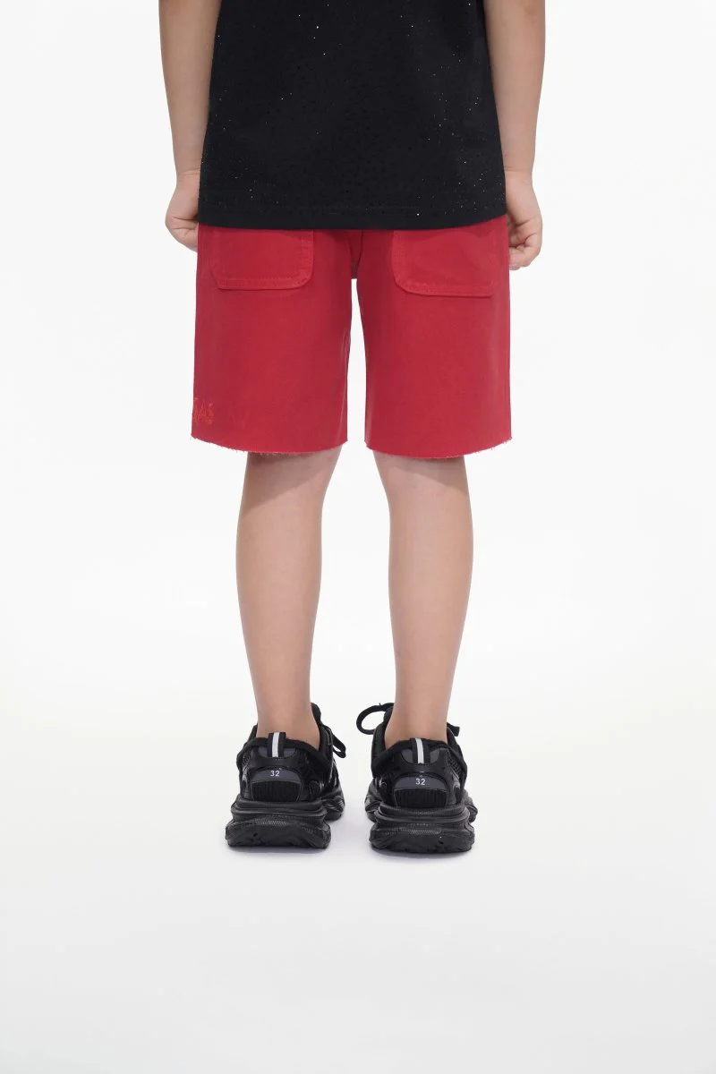 Jr. Shorts Kids Denim Red Waxed - Image 7