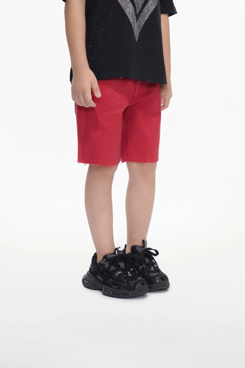Jr. Shorts Kids Denim Red Waxed - Image 8