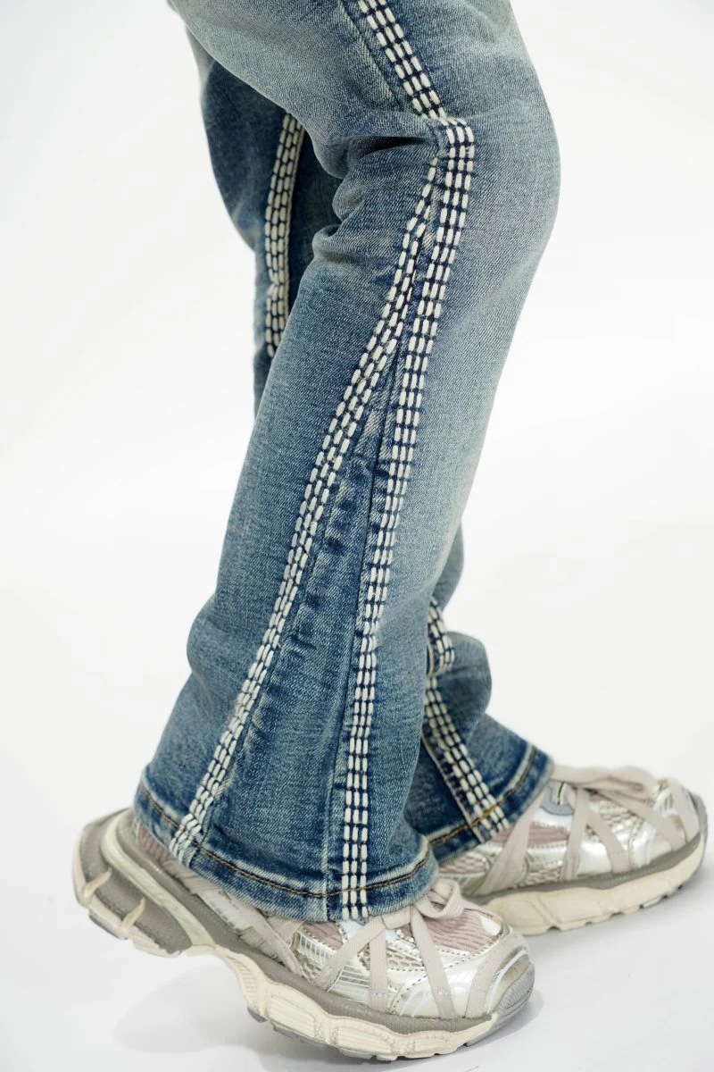 Cody Kids Vintage Blue Stacked Jeans - Image 4