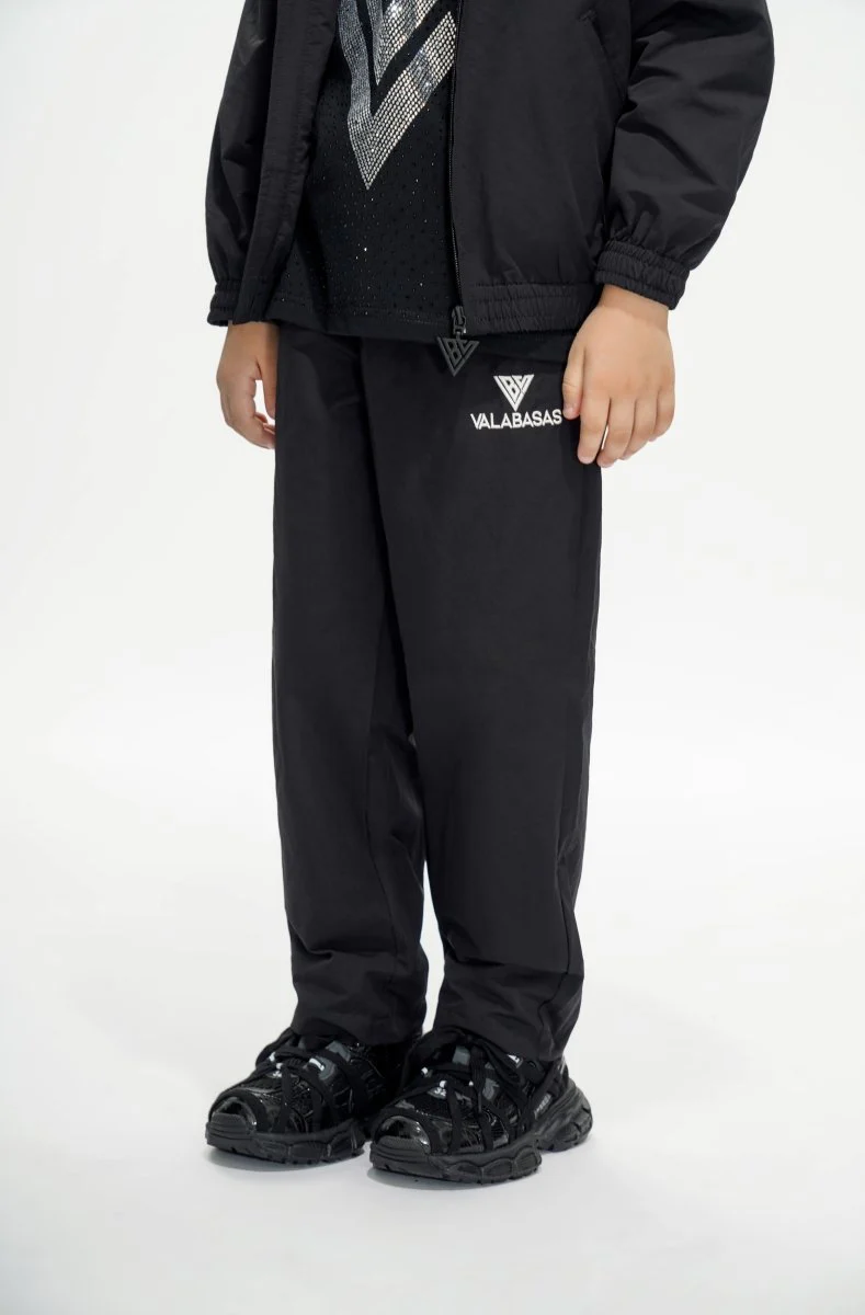 Silver Kids Black Knitted Pants - Image 4