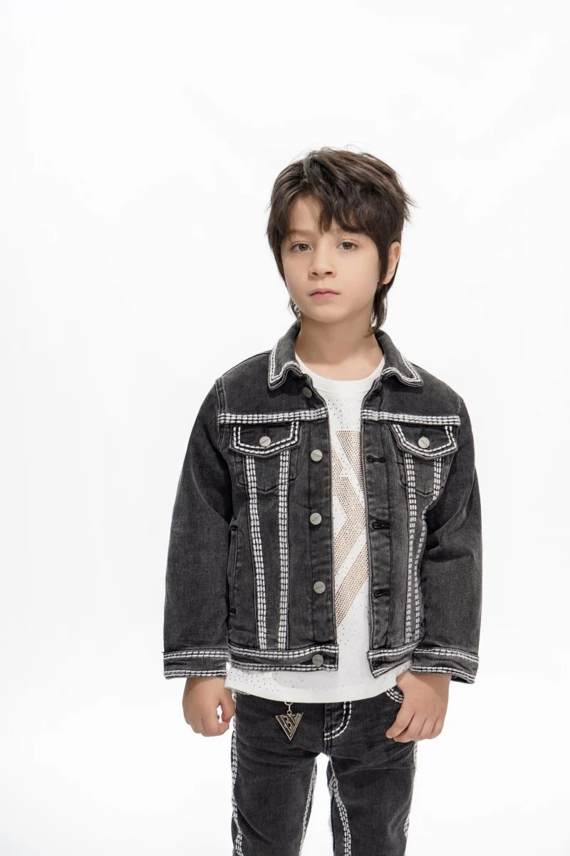 Treasury Kids Grey Washed Jacket - Image 8