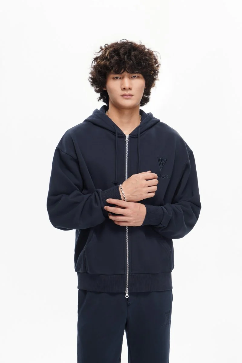 Mr. Fleece Zip Up Navy - Image 3