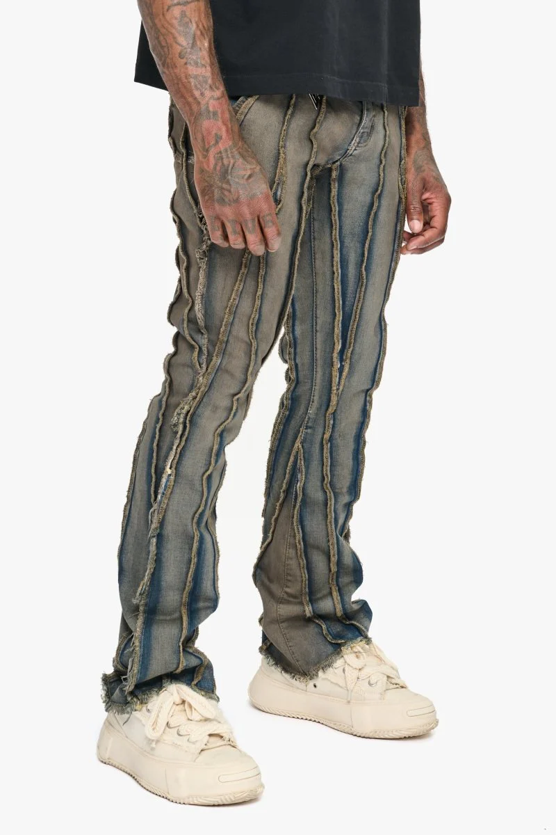 Twisted Stacked Denim Dirty Vintage Stacked Denim - Image 4
