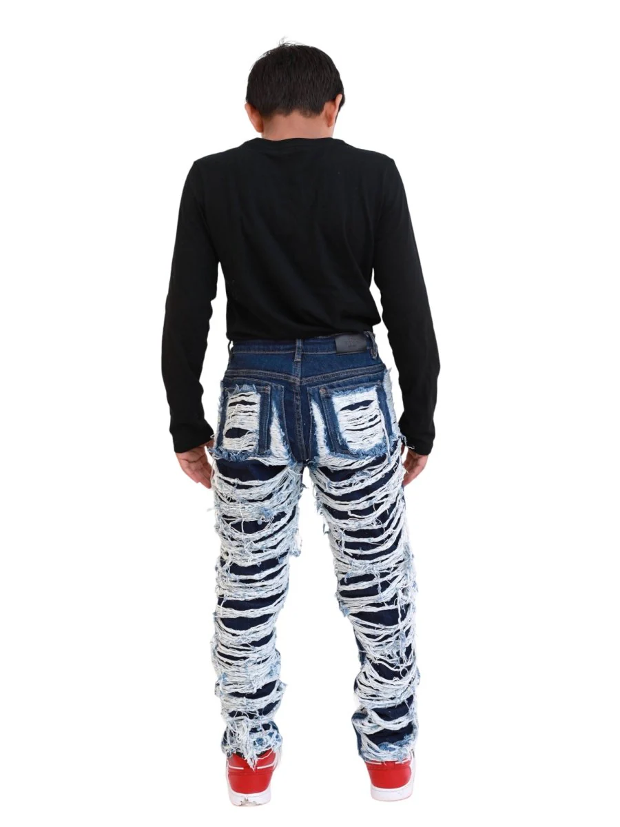 VPLAY KIDS JEAN "RAVAGED" INDIGO - Image 6